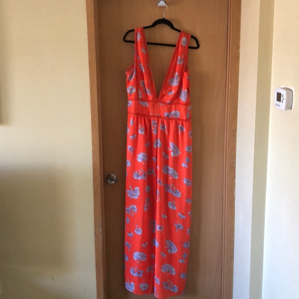 ASOS Tall Floral Wide Leg Beach Jumpsuit